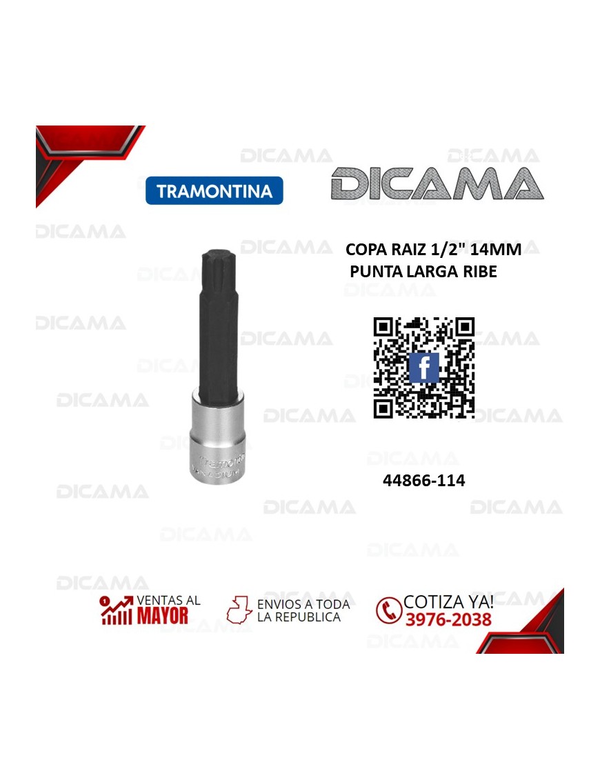 COPA RAIZ 1/2" 14MM PUNTA LARGA RIBE