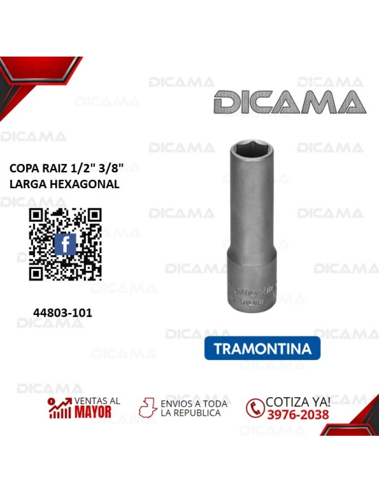 COPA RAIZ 1/2" 3/8" LARGA HEXAGONAL