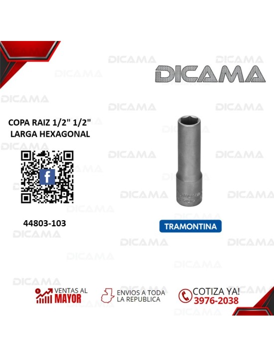 COPA RAIZ 1/2" 1/2"  LARGA HEXAGONAL