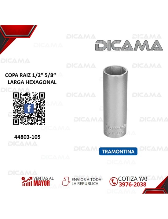 COPA RAIZ 1/2" 5/8"  LARGA HEXAGONAL