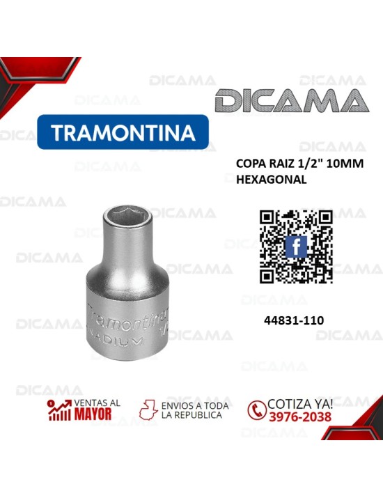 COPA RAIZ 1/2" 10MM HEXAGONAL