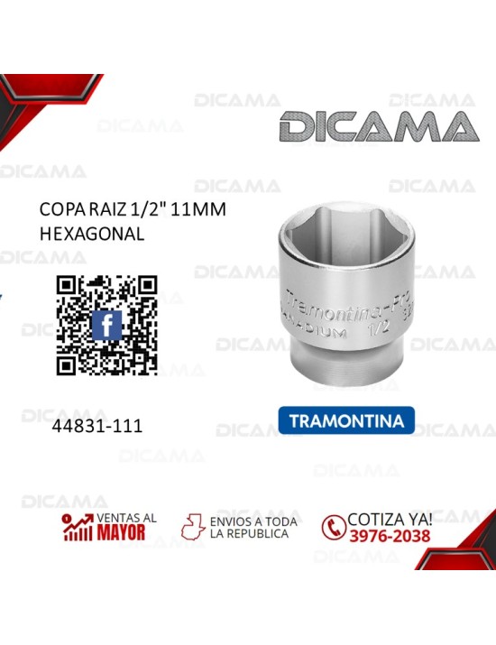 COPA RAIZ 1/2" 11MM HEXAGONAL