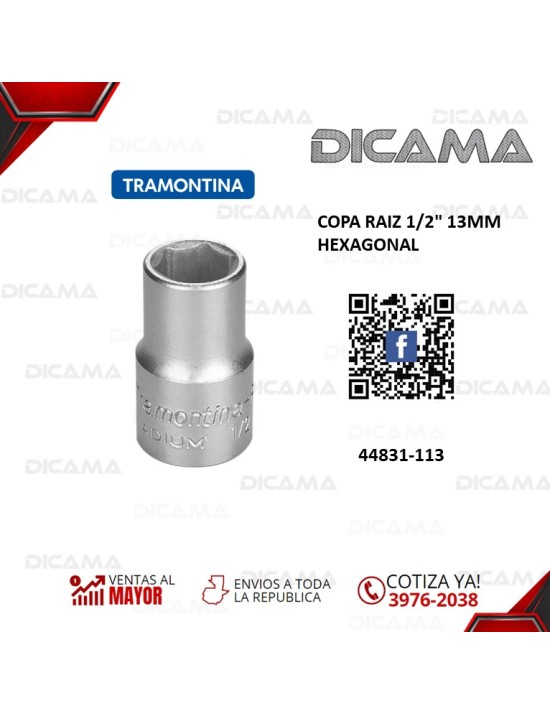 COPA RAIZ 1/2" 13MM HEXAGONAL