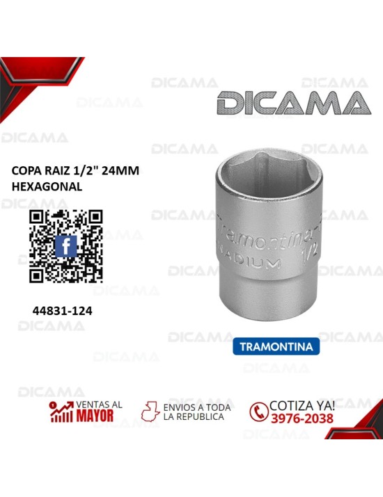 COPA RAIZ 1/2" 24MM HEXAGONAL