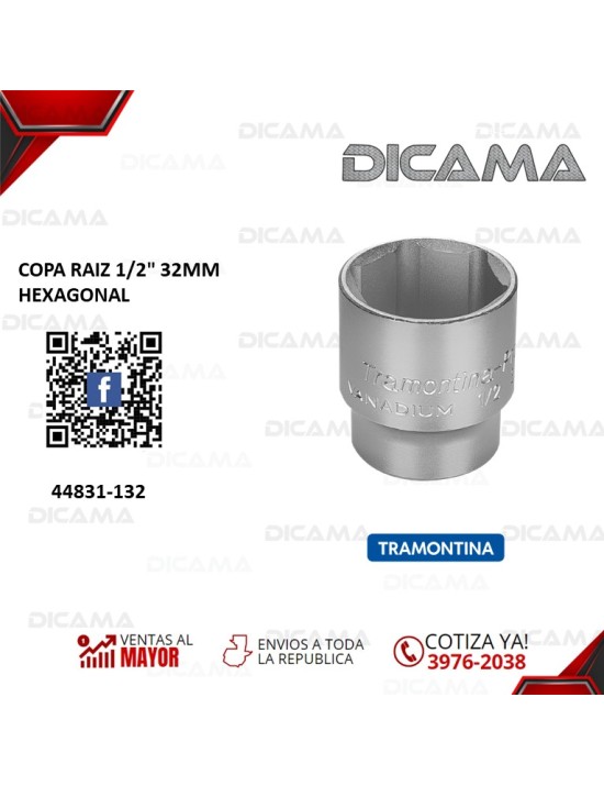 COPA RAIZ 1/2" 32MM HEXAGONAL