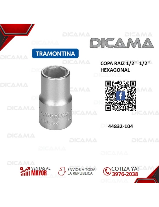 COPA RAIZ 1/2"  1/2" HEXAGONAL