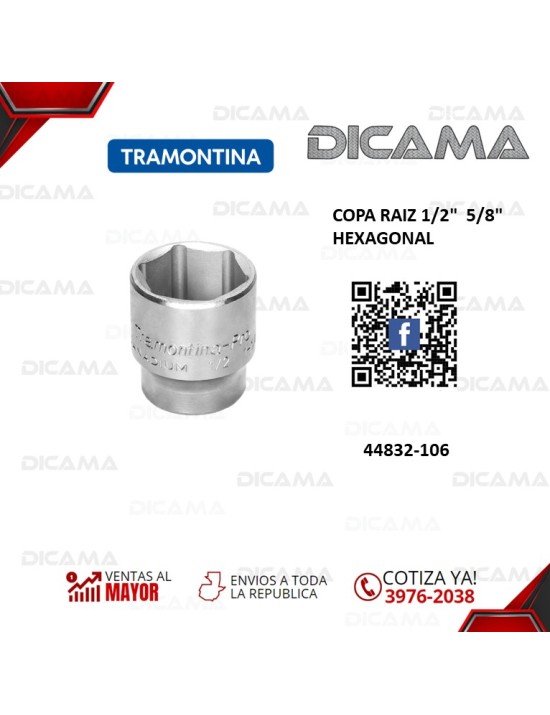 COPA RAIZ 1/2"  5/8" HEXAGONAL