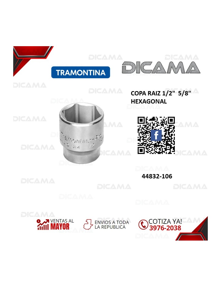 COPA RAIZ 1/2"  5/8" HEXAGONAL