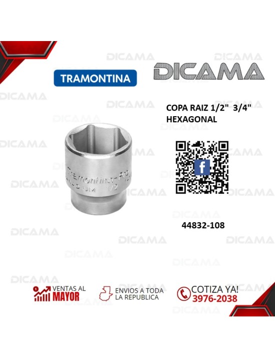 COPA RAIZ 1/2"  3/4" HEXAGONAL