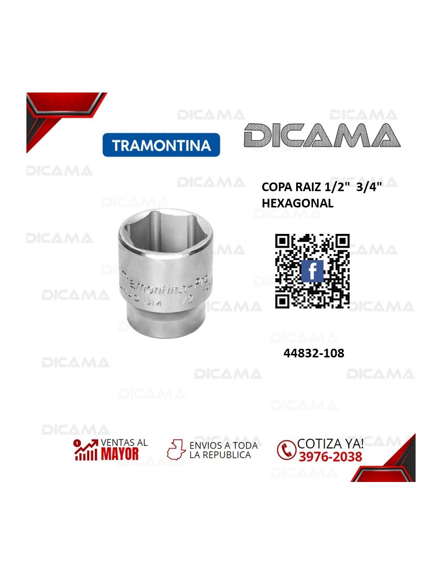 COPA RAIZ 1/2"  3/4" HEXAGONAL