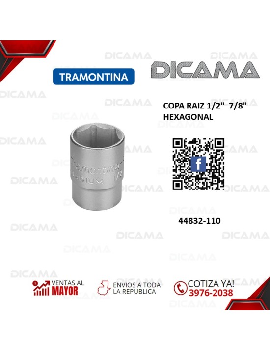 COPA RAIZ 1/2"  7/8" HEXAGONAL