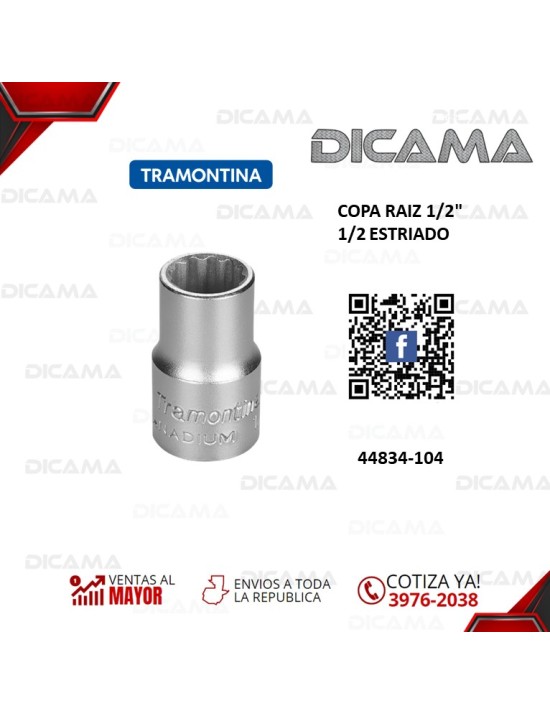 COPA RAIZ 1/2"  1/2 ESTRIADO