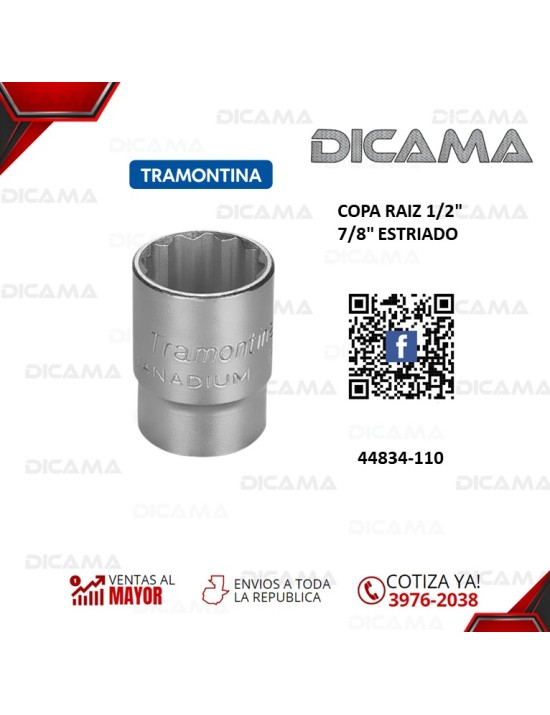 COPA RAIZ 1/2"  7/8" ESTRIADO