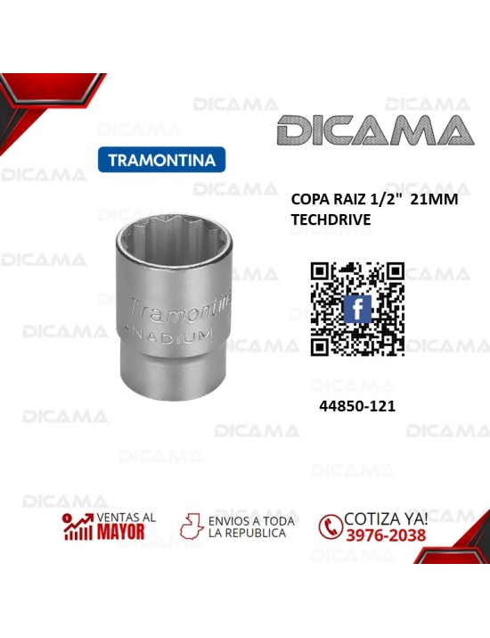 COPA RAIZ 1/2"  21MM TECHDRIVE