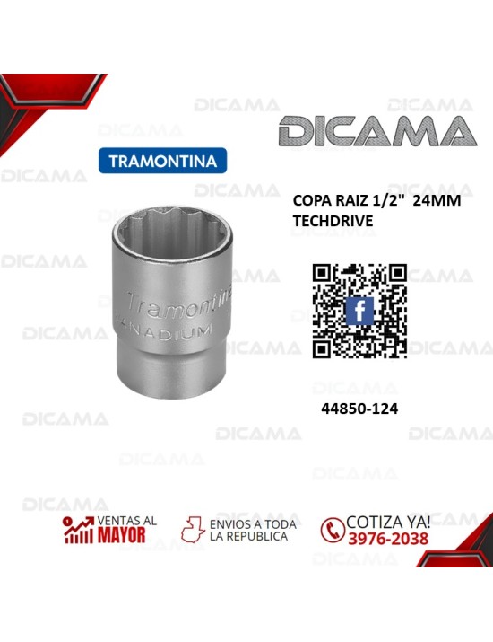 COPA RAIZ 1/2"  24MM TECHDRIVE