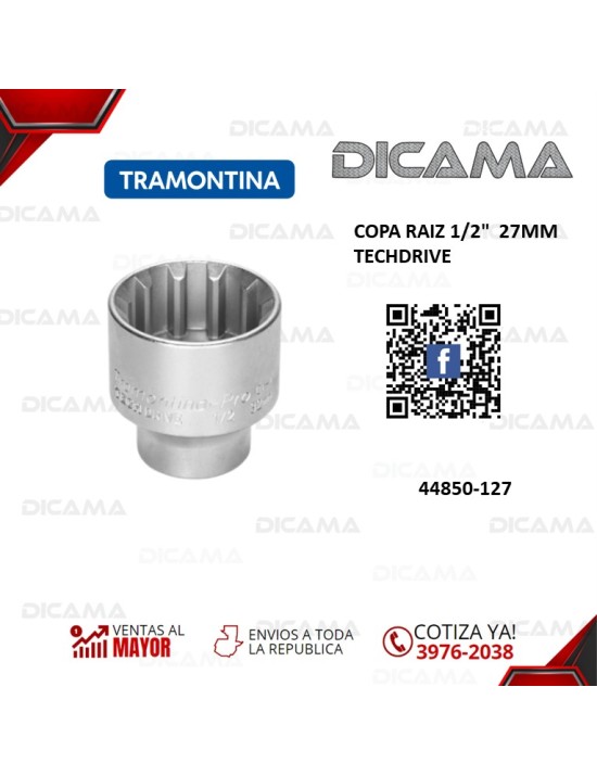 COPA RAIZ 1/2"  27MM TECHDRIVE