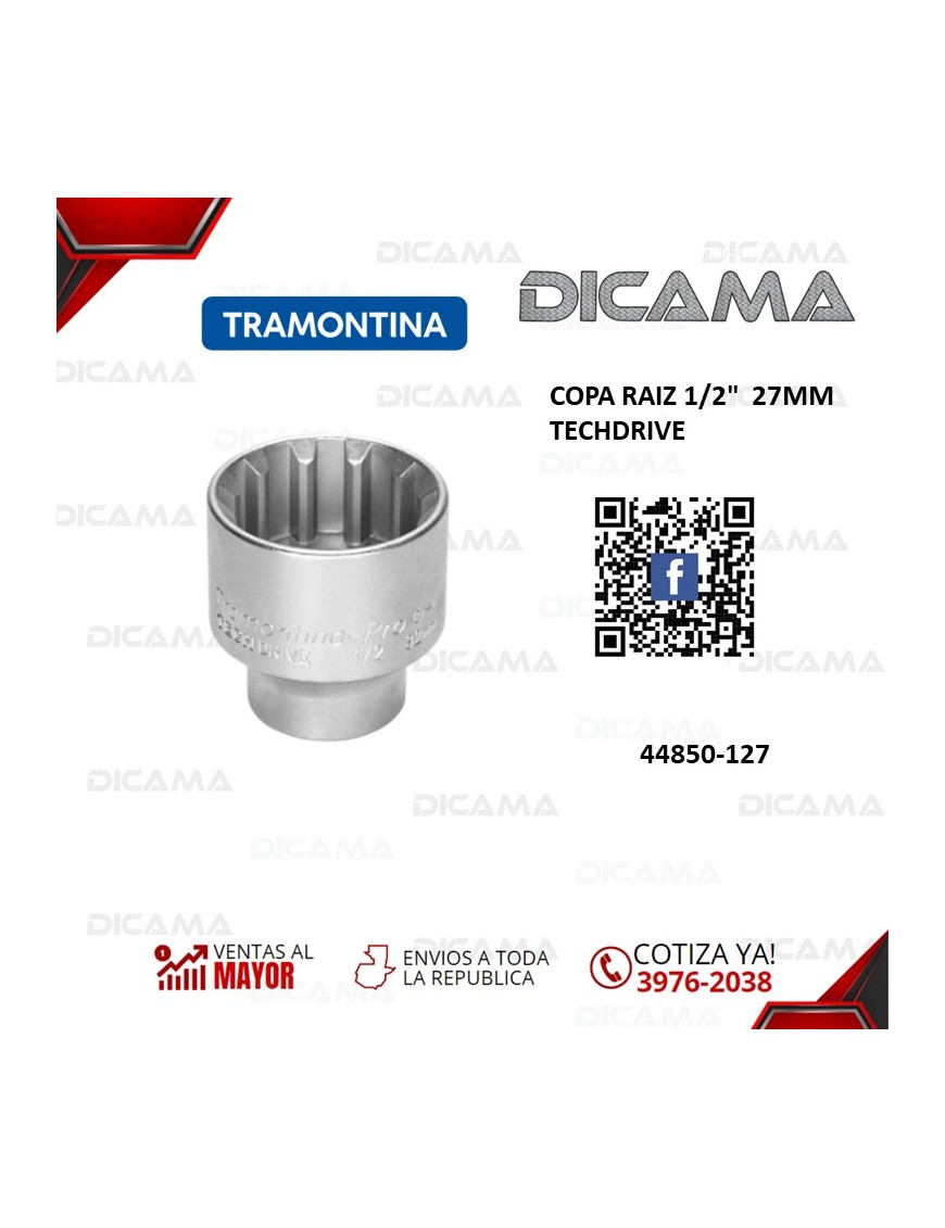 COPA RAIZ 1/2"  27MM TECHDRIVE