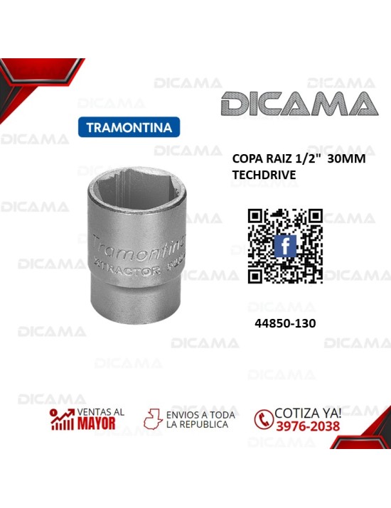 COPA RAIZ 1/2"  30MM TECHDRIVE