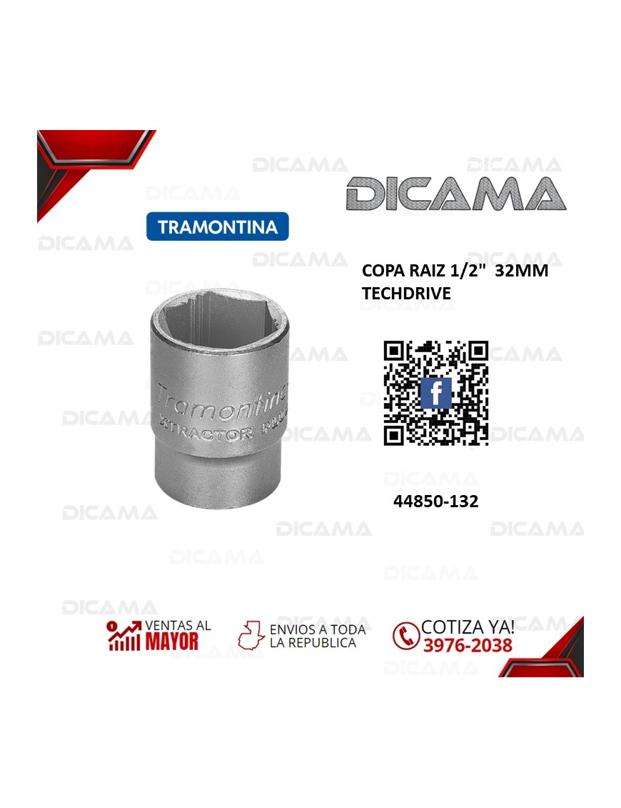 COPA RAIZ 1/2"  32MM TECHDRIVE