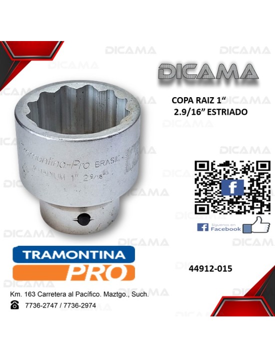 COPA RAIZ 1" 2.9/16"     ESTRIADO