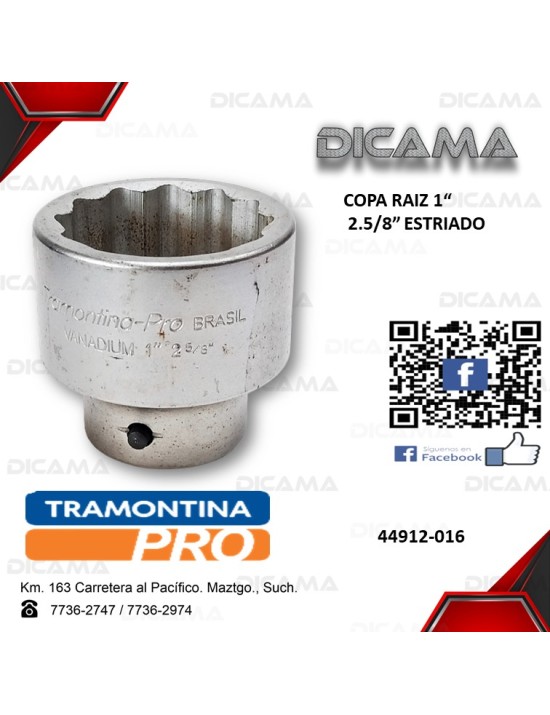 COPA RAIZ 1" 2.5/8"      ESTRIADO