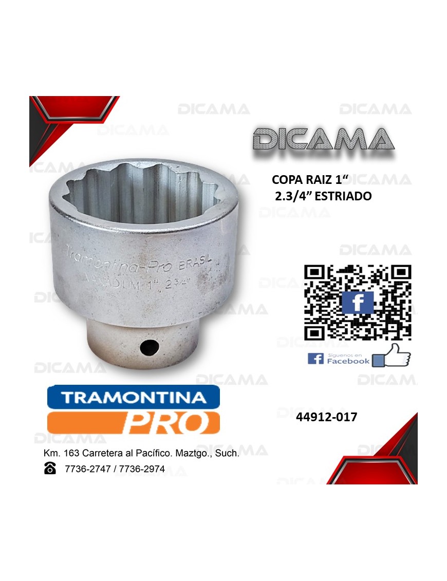 COPA RAIZ 1" 2.3/4"      ESTRIADO
