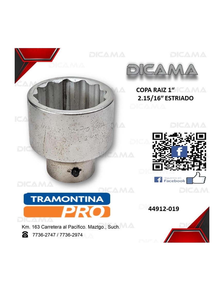 COPA RAIZ 1" 2.15/16"    ESTRIADO
