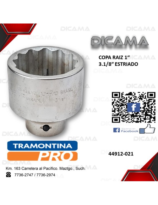 COPA RAIZ 1" 3.1/8"      ESTRIADO