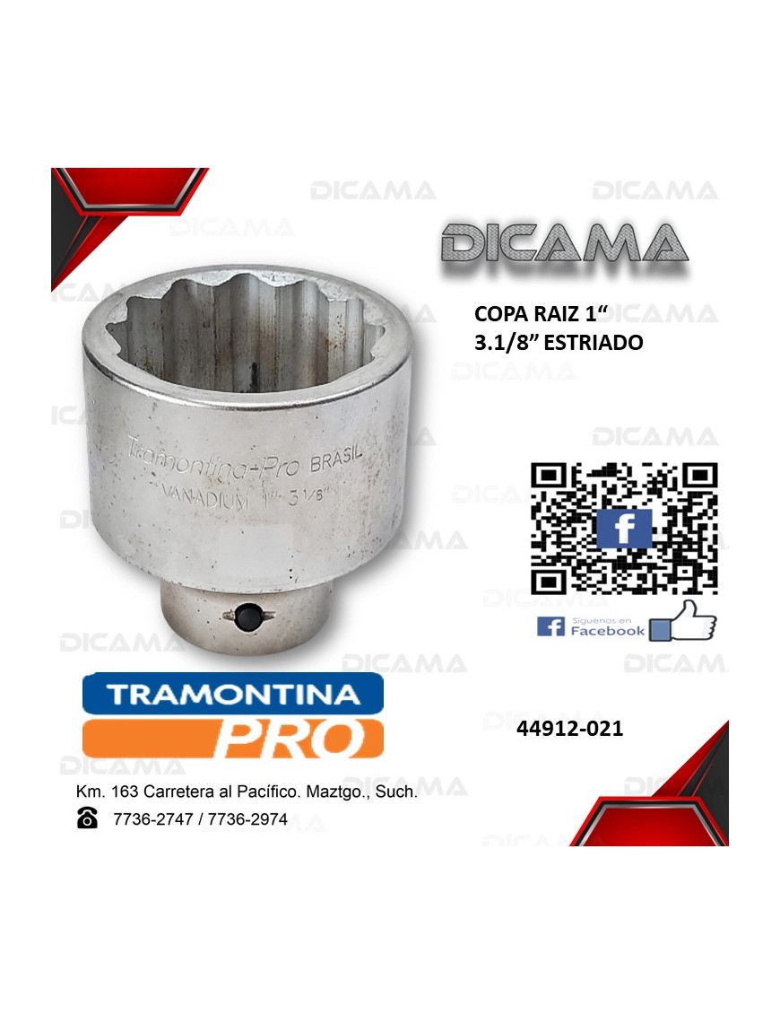 COPA RAIZ 1" 3.1/8"      ESTRIADO