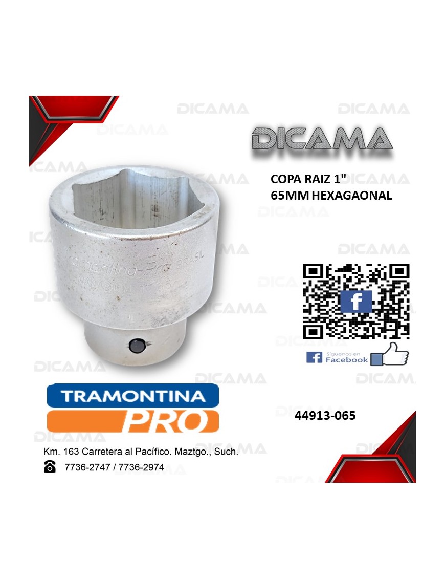 COPA RAIZ 1" 65MM HEXAGAONAL