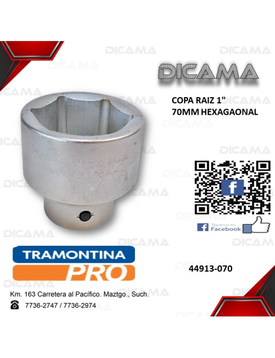 COPA RAIZ 1" 70MM HEXAGAONAL