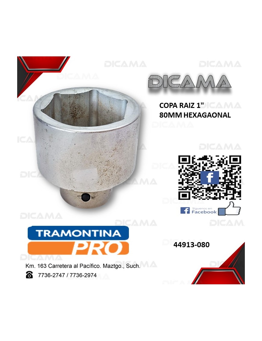 COPA RAIZ 1" 80MM HEXAGAONAL