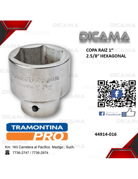 COPA RAIZ 1" 2.5/8"      HEXAGONAL