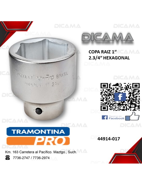 COPA RAIZ 1" 2.3/4"      HEXAGONAL