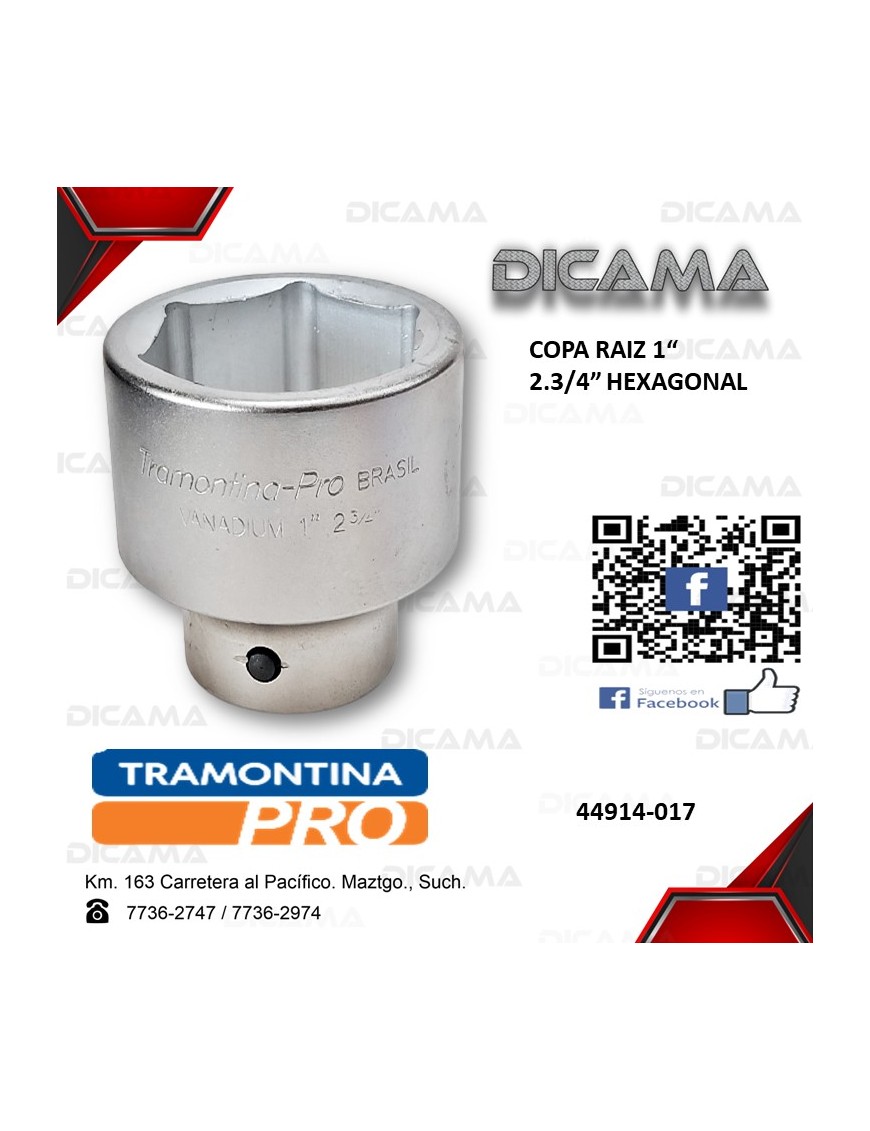 COPA RAIZ 1" 2.3/4"      HEXAGONAL