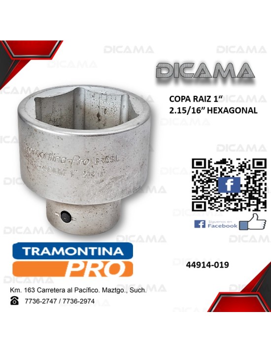 COPA RAIZ 1" 2.15/16"    HEXAGONAL