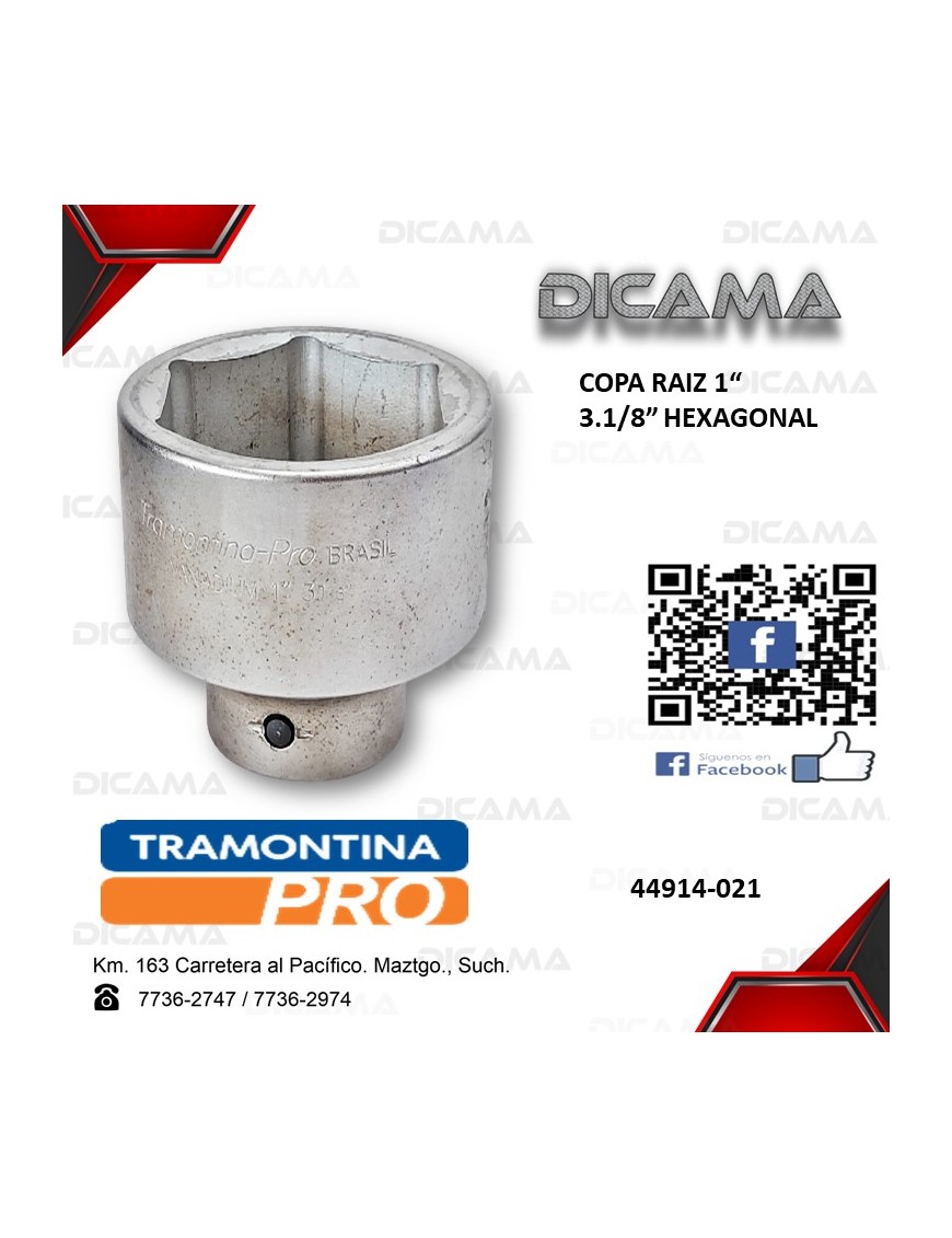 COPA RAIZ 1" 3.1/8       HEXAGONAL