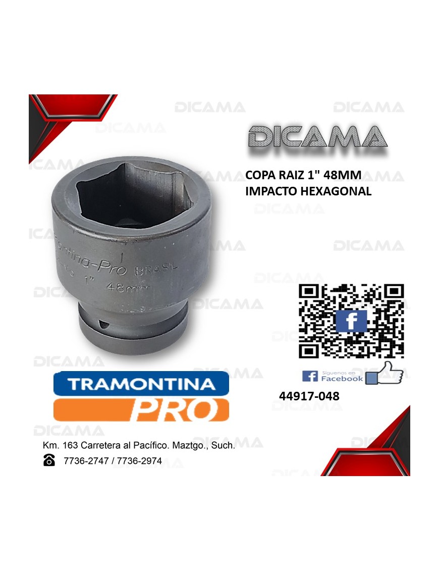COPA RAIZ 1" 48MM                IMPACTO HEXAGONAL
