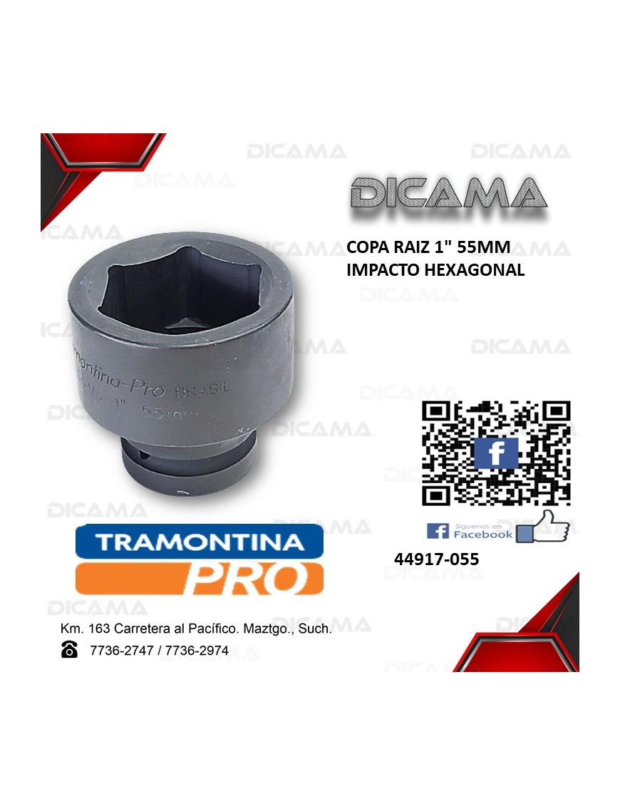 COPA RAIZ 1" 55MM                IMPACTO HEXAGONAL