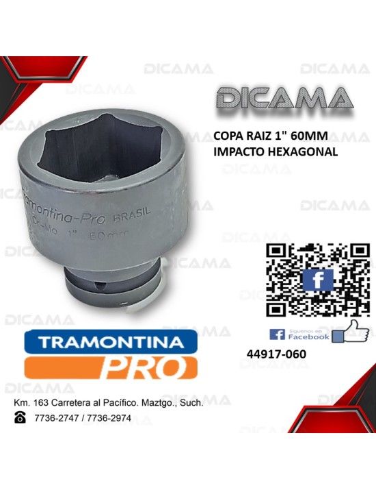 COPA RAIZ 1" 60MM                IMPACTO HEXAGONAL