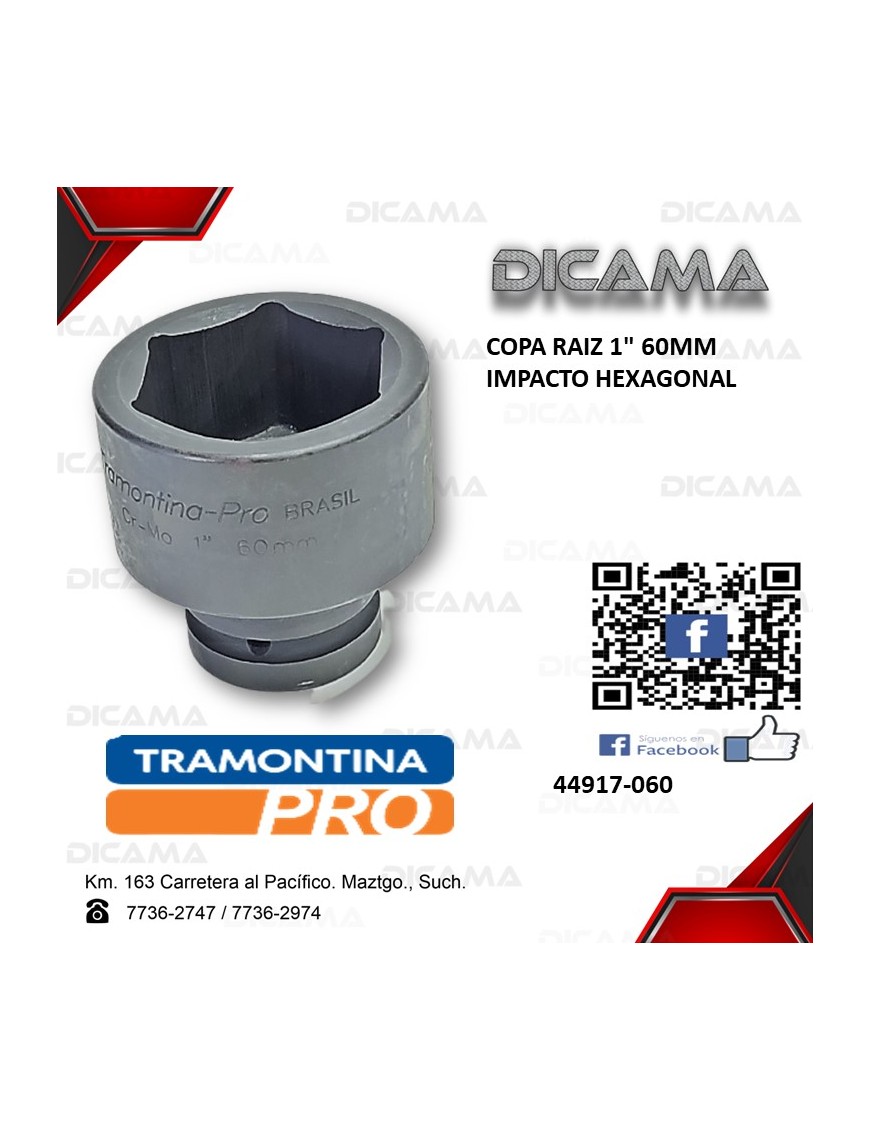 COPA RAIZ 1" 60MM                IMPACTO HEXAGONAL