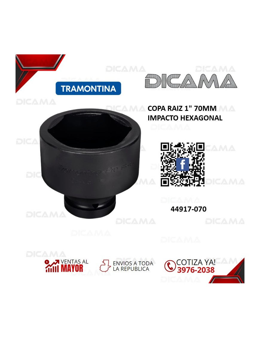 COPA RAIZ 1" 70MM                IMPACTO HEXAGONAL