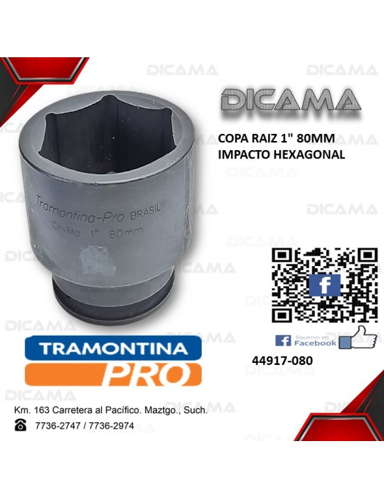 COPA RAIZ 1" 80MM                IMPACTO HEXAGONAL