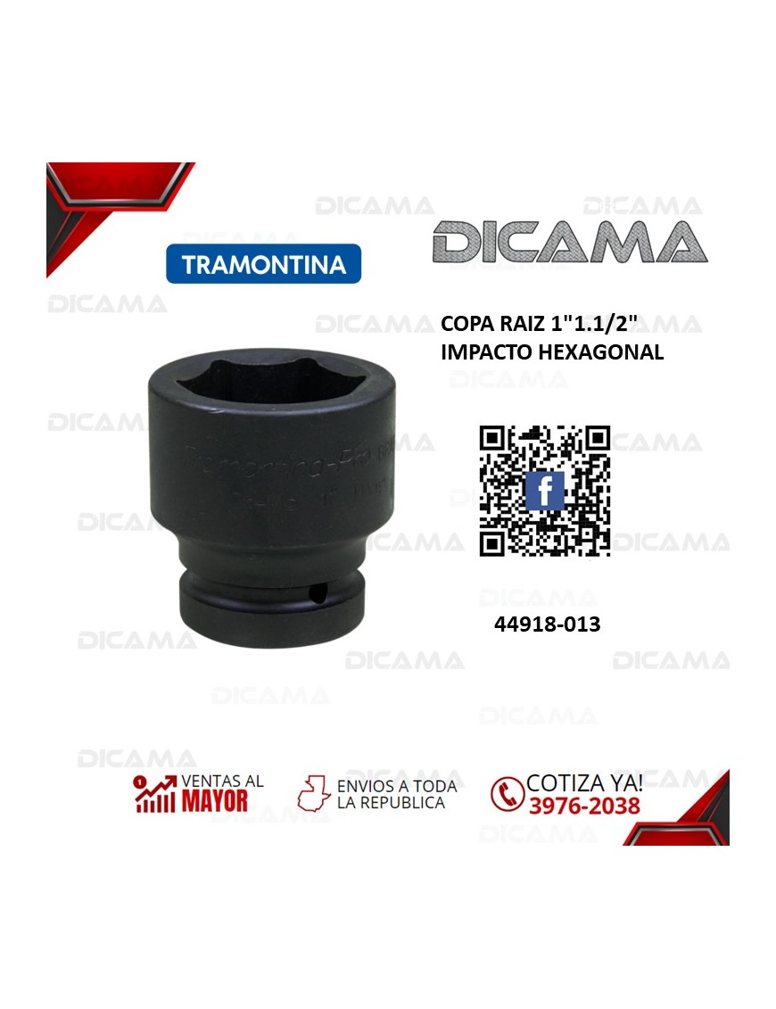 COPA RAIZ 1"1.1/2"               IMPACTO HEXAGONAL