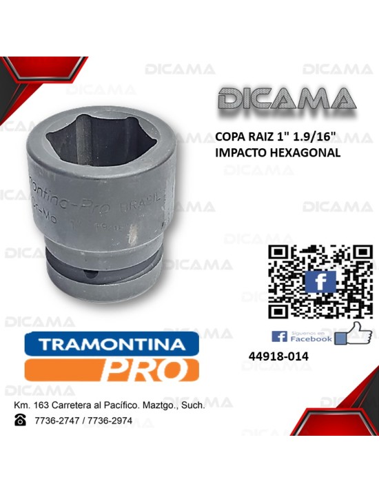 COPA RAIZ 1" 1.9/16"             IMPACTO HEXAGONAL