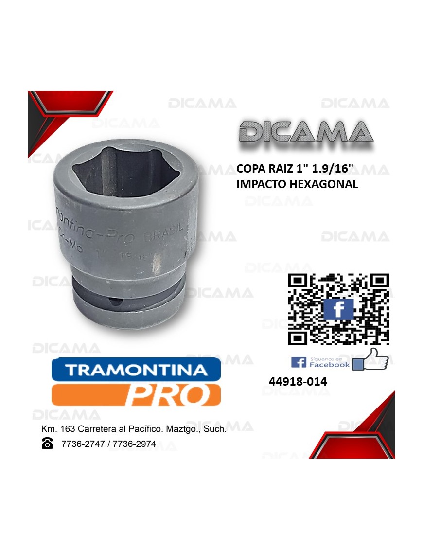 COPA RAIZ 1" 1.9/16"             IMPACTO HEXAGONAL