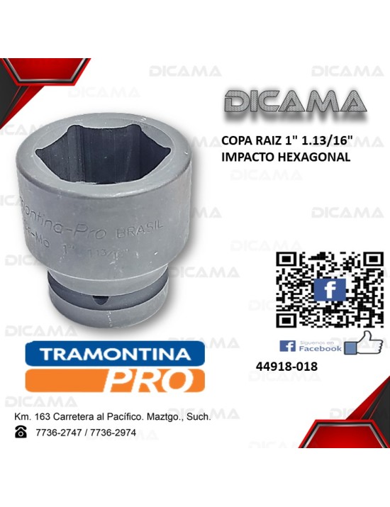 COPA RAIZ 1" 1.13/16"            IMPACTO HEXAGONAL