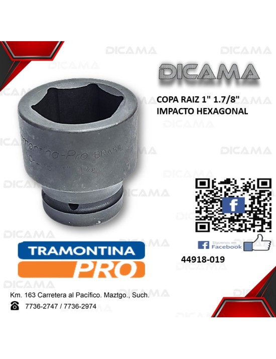 COPA RAIZ 1" 1.7/8"              IMPACTO HEXAGONAL