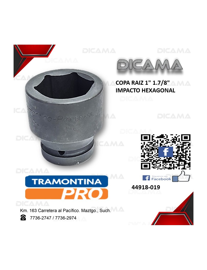 COPA RAIZ 1" 1.7/8"              IMPACTO HEXAGONAL