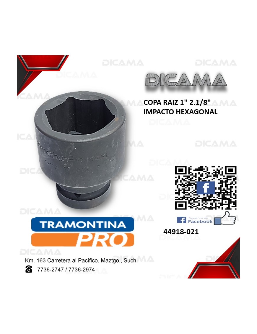 COPA RAIZ 1" 2.1/8"              IMPACTO HEXAGONAL